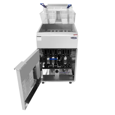 New | in-Stock Atosa New Atosa ATFS-75ES — 75 LB Deep Fryer Natural Gas 170,000 BTU Cookers / Coolers / Fryers Illinois US | Falcon Restaurant Supply #1374987