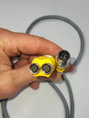 Used TURCK TURCK RK 4.4T-1-RS 4.4T CORDSET, M12 MALE TO M12 FEMALE, GRAY, 4 COND.  & SPLITTER Cable & Wire | ND Industrial Surplus #1211428