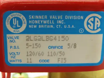 Lancer 2LG2LBG4150 2-Way Skinner Solenoid Valve 1/2"NTP N.C. 5-150 PSI. 120v