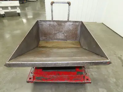 Roura Self Dumping Hopper 1/3 Yard Forklift Steel Dumpster 40x48x31" Casters