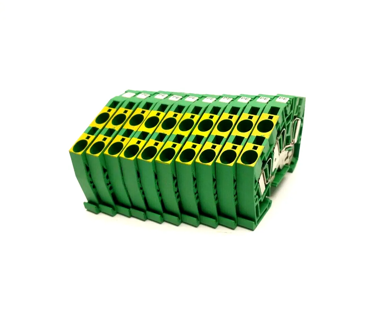 1771360000 | Weidmuller  PE Terminal Block, Tension Clamp 6mm ZPE 6-2/3AN LOT OF 10 - Used