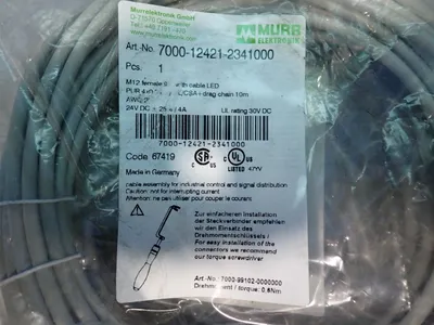 Used MURR ELEKTRONIK 7000124212341000 Cable & Wire Ohio US | HGR 24 #903177