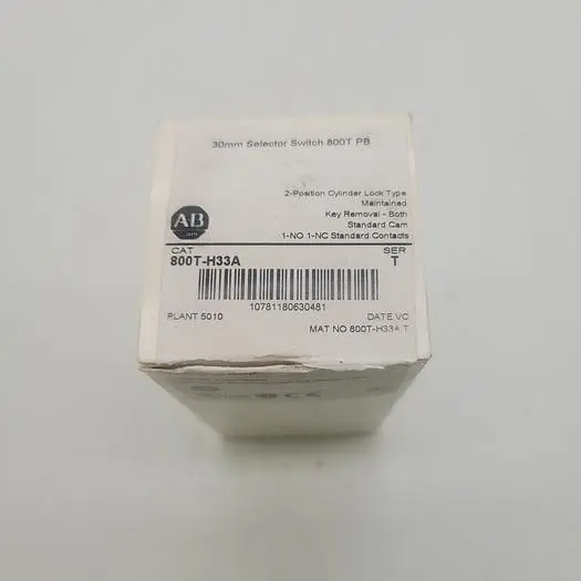 New | in-Stock ALLEN-BRADLEY ALLEN-BRADLEY 2 POSITION CYLINDER LOCK TYPE 800T-H33A Cylinders Michigan US | ND Industrial Surplus #1207889