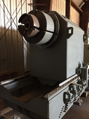 75,000 lb SESCO Twin Mandrel Un-coiler; 84" wide. Mfg. 1982