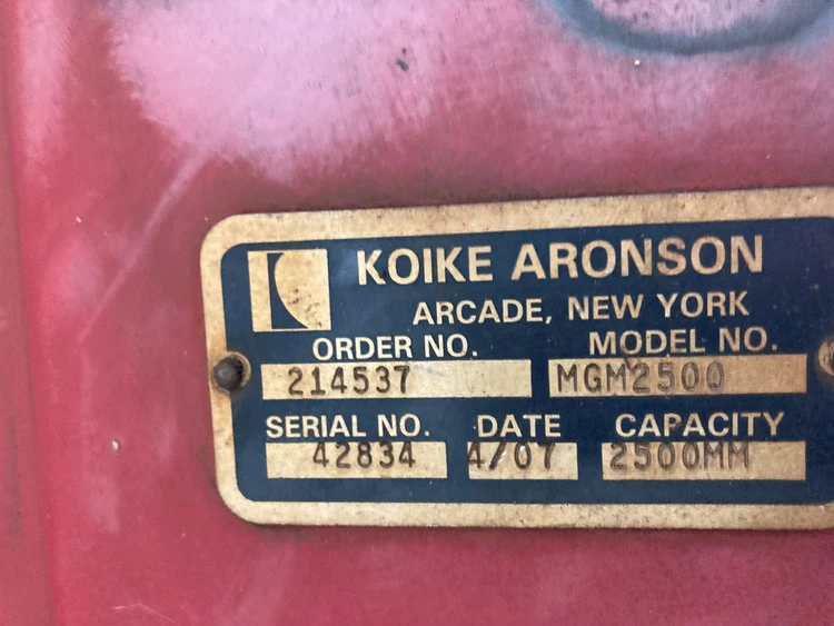 Used 2007 KOIKE ARONSON MASTERGRAPH MGM2500 Plasma Cutters Illinois US | Machinery Marketing International #1340280