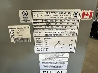 USED REX POWER MAGNETICS BA112J-S/Z3