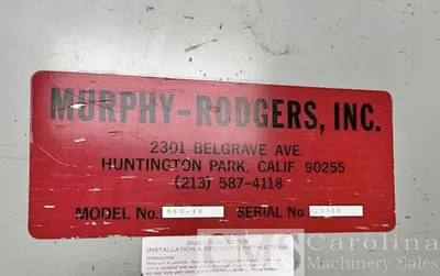 USED MURPHY RODGERS 2600 CFM DUST COLLECTOR
