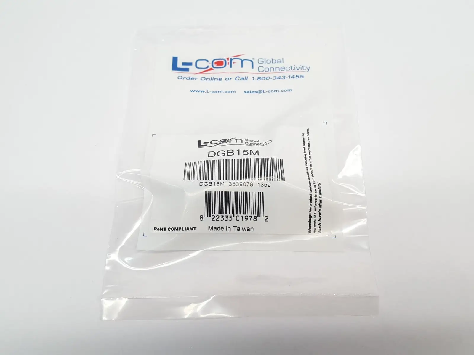 L-COM DGB15M Slimline Gender Changer DB15 Male / Male LOT OF 11