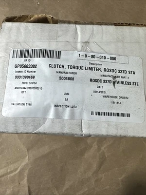 New Dalton Gear Clutch Torque Limiter 1" Bore KW SS Both Halves Warranty 🇺🇸