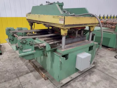 16 STAND X 4" x 36" WIDE R-PANEL ASC ROLLFORMER LINE WITH REEL & CUT OFF, BECK CONTROLS: STOCK #21176