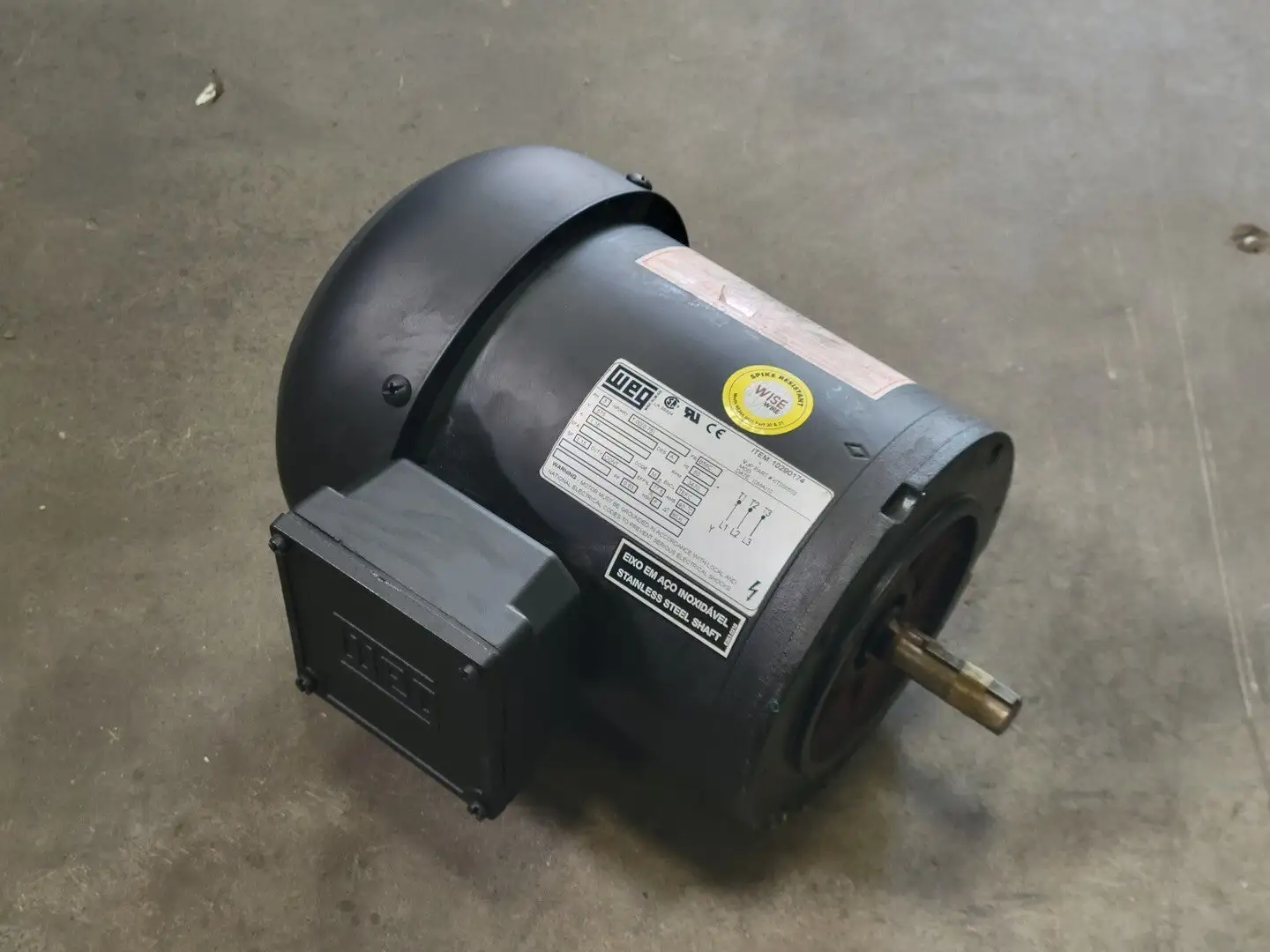 1 hp, 575 volts, 3470 rpm, B56C Electric Motor