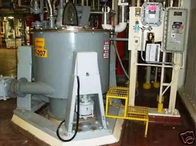 Western States 40 x 24 Quadramatic perforate basket centrifuge, 316SS.