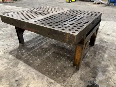 70.5" X 59.5" X 34.5" X 6.25" METALWORKING IRON FORMING ACORN TABLE: YOBRO #24097