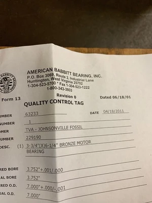 New | in-Stock Worthington 3.75x6.25 Bearings Indiana US | J&J Industrial Supply #1071947