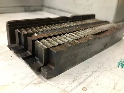 3041-385 SET OF 9 ENGINE TURNING STRAIGHT LINE PATTERN BARS