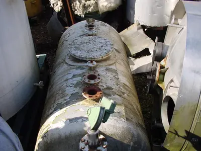 3800 L Mild Steel Horizontal Vessel