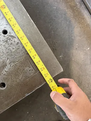 60" X 96" X 5" DRILLED & TAPPED FLOOR PLATE. STOCK # 0540626