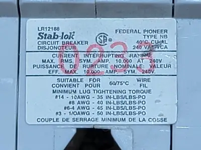 USED FEDERAL PIONEER NB3P60