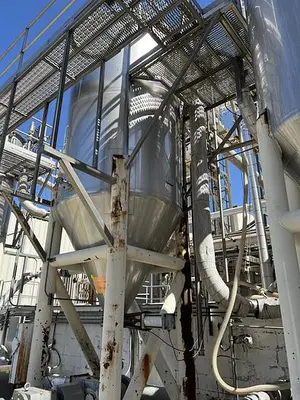 Tank, 2,500 Gallon, Stainless Steel, 6'x15', Cone #S745048