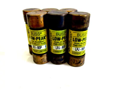 NEW LOT OF 6 BUSSMANN LPJ-8SP FUSES LPJ8SP