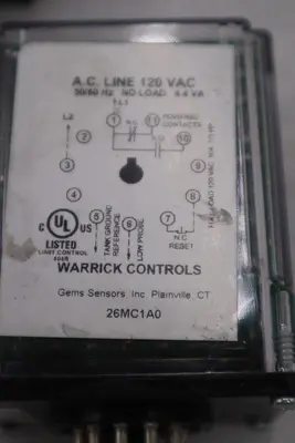 Warrick-Gems Sensors & Controls 26MC1A0 NEW OPEN BOX STK K3979CC