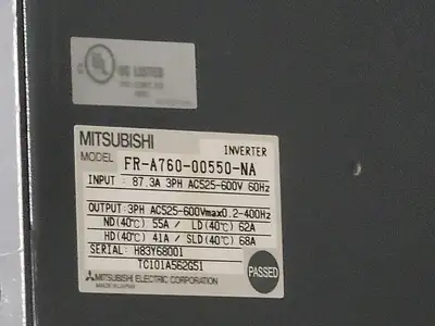 Used MITSUBISHI ELECTRIC CORPORATION FR-A760-00550-NA Switchgears British Columbia CA | Lenmark #240291