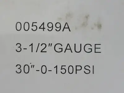 3-1/2 in. Pressure Gauge 30"-0-150 psi