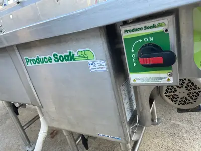 Used Falcon Restaurant Supply Used 112" 4 Compartment Commercial Stainless Sink with Twist Drains and Power Soak - SS14 Sinks Illinois US | Falcon Restaurant Supply #1376382