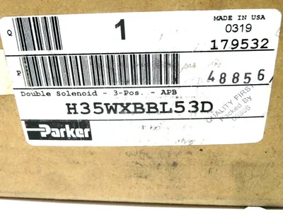 NEW PARKER H35WXBBL53D DOUBLE SOLENOID 3 POS. CYLINDER