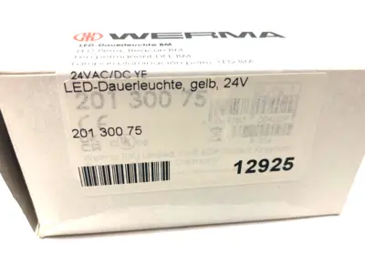 USED WERMA PERMANENT LED BEACON BM 24V AC/DC YELLOW
