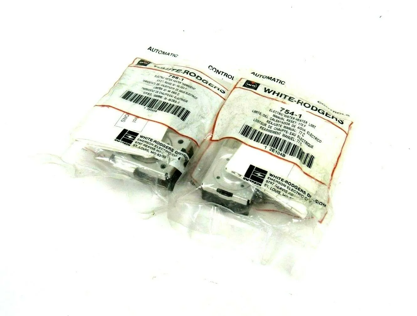 NEW LOT OF 2 WHITE RODGERS 756-1 WATER HEATER THERMOSTAT 7561