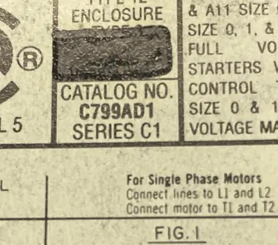 New | in-Stock EATON C799AD1 Miscellaneous Equipment (Electrical & Power) | Surplus Asset Holdings #1192852