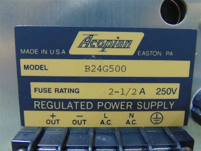 Acopian B24G500 Regulated Power Supply Module New NIB