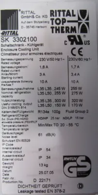 NEW RITTAL SK3302100 COOLING UNIT 230V