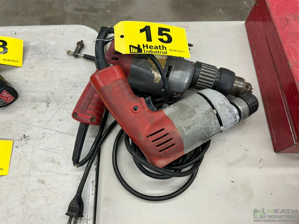 Used _UNKNOWN_ (2) MILWAUKEE ELECTRIC HOLE SHOOTERS Portable Drills including Magnetic Base Illinois US | Heath Industrial Auction Services #1379501