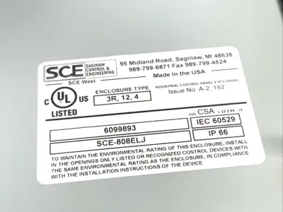 New | in-Stock Saginaw Control & Engineering, SCE ELJ Electrical Boxes Michigan US | Maverick Industrial Sales #1393219