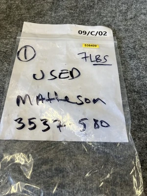 Used Matheson 3537-580 Valves/Fittings | Davliegogo LLC #1709240
