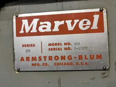 15" X 20" MARVEL MODEL #15A AUTOMATIC HORIZONTAL BANDSAW: YOBRO #24326