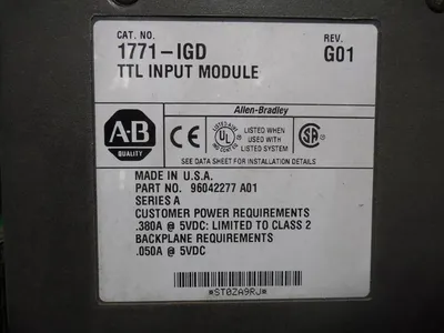 Allen Bradley 1771-IGD/A PLC-5 TTL Input Module Rev. G01 Used