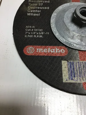 METABO 7”X 1/4”X5/8”-11 8,500 RPMTYPE 27 DEPRESSED CUTTING WHEEL(Lot of 8)