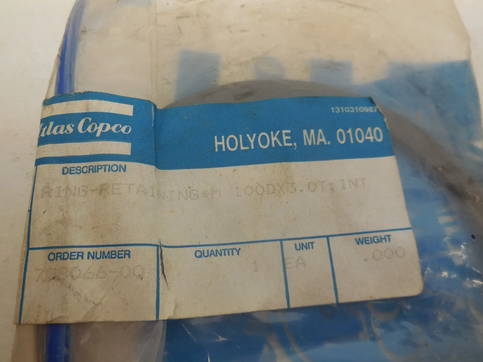 NEW ATLAS COPCO 100DX3.0T INT RETAINING RING 0535216900 100DX30TINT