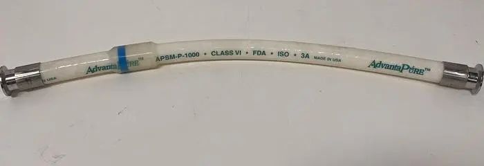 Used ADVANTAPURE APSM-P-1000 1" X 31" FLEXIBLE SILICON HOSE 150PSI @25C Hoses | Equipment Lab #486807