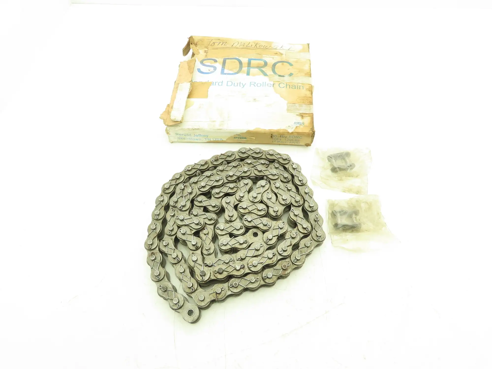 SDRC SDRC 80 # 80 Roller Chain 10 Ft Length w Connecting Links Cotter Pin