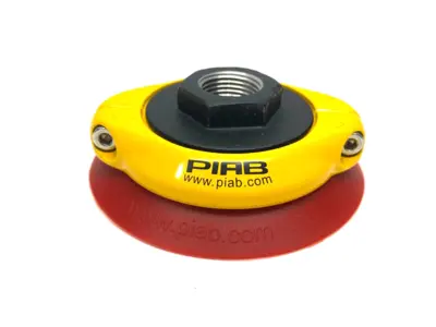 Used PIAB FLAT VACUUM SUCTION CUP RED G3/8" W/ MESH FILTER Vacuum Systems | Maverick Industrial Sales #1107943