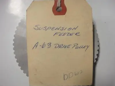 Suspension Feeder Drive Pulley, Part #A-63