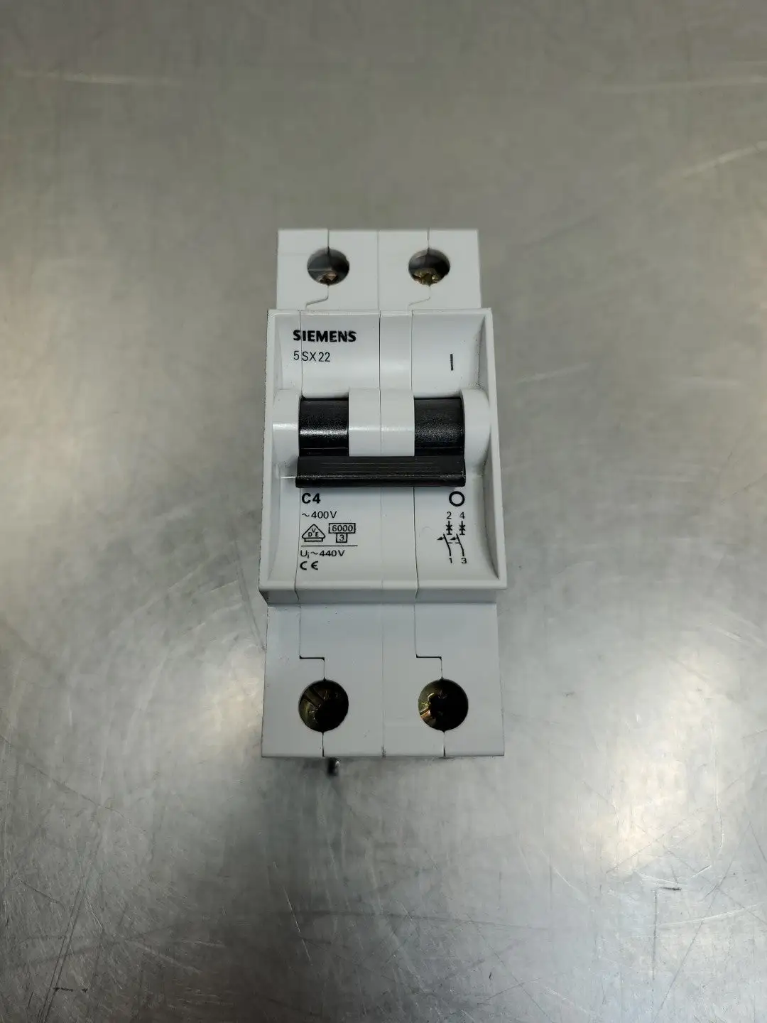 USED Siemens 5SX22 C4 Circuit Breaker, 4 Amps, 400V, 2 Pole