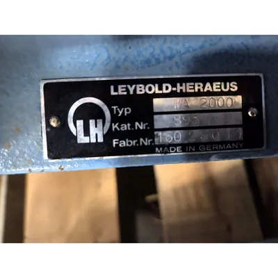 Used LEYBOLD-HERAEUS WA 2000 Blowers West Virginia US | JM Industrial #1517827