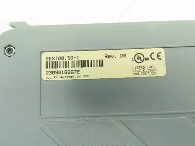 B&R Automation 2EX100.50-1 EX 100 Bus Controller Module Rev DO Cracked Fins