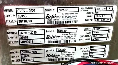USED BELSHAW OVEN 2020