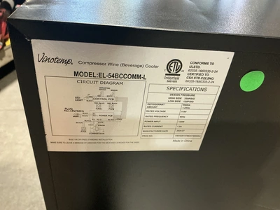 Used VINOTEMP EL-54BCCOMM-L Bottle Coolers Michigan US | Miedema Asset Management Group #1476171
